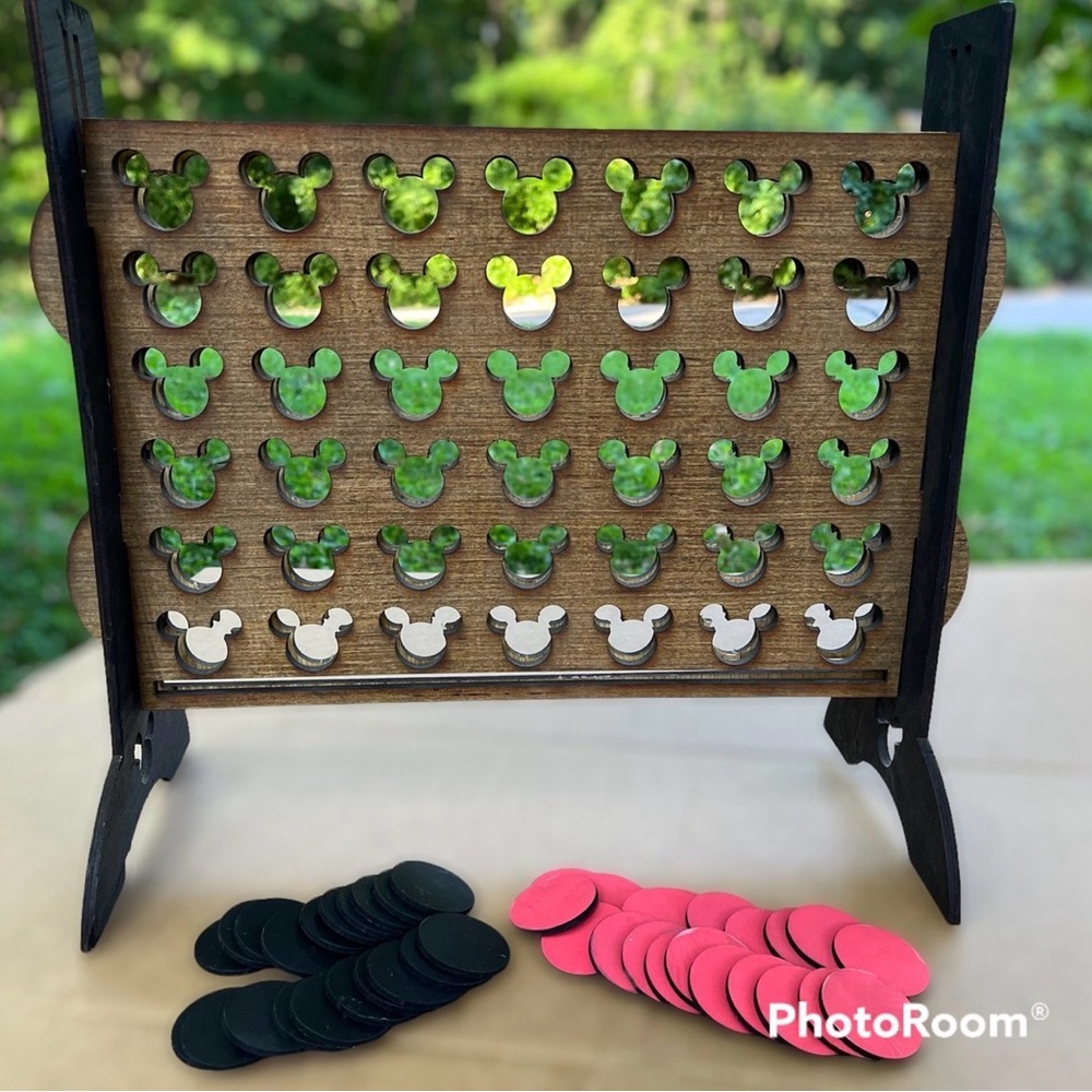 Wooden Mickey Connect Four Game